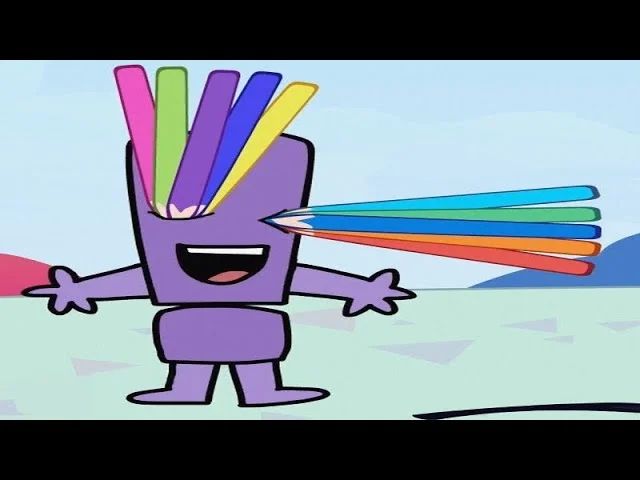Exclamation Mark loves colored pencils inside their eyes!!!