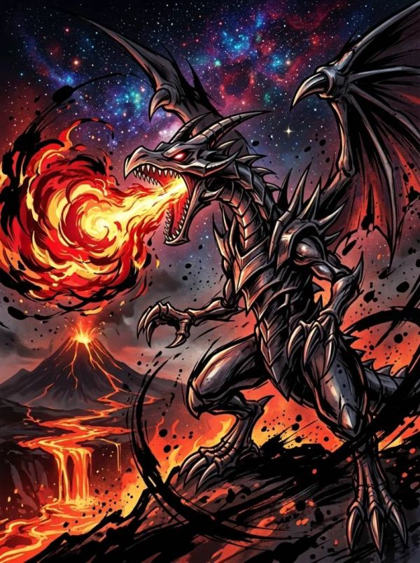 Red-Eyes Black Dragon (ink style)