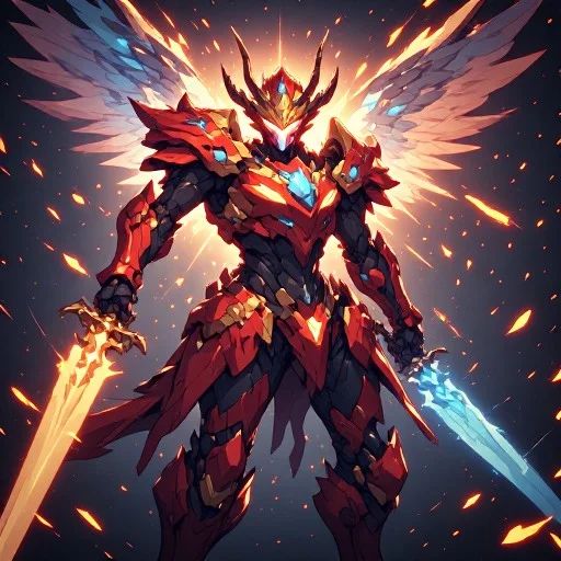 An Image Slideshow of a Celestial Flamewing Warrior 