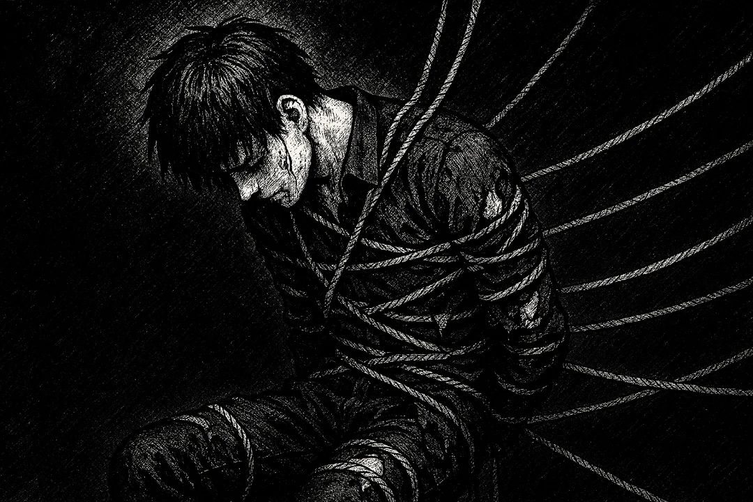 The bound man