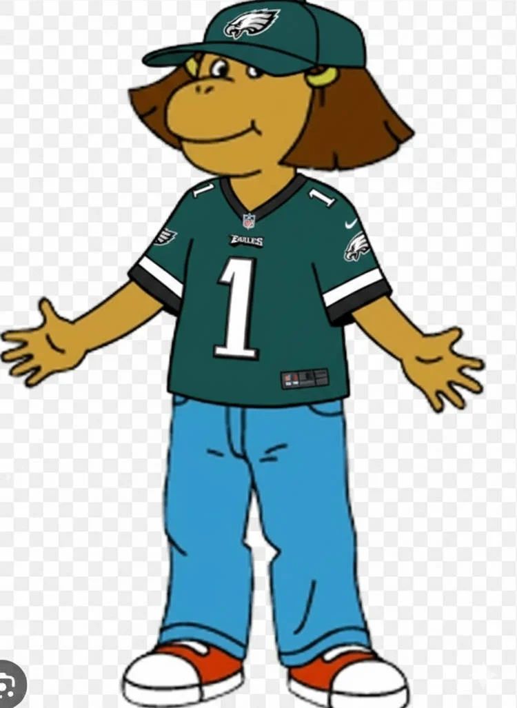 Francine Frensky in Philadelphia eagles gear