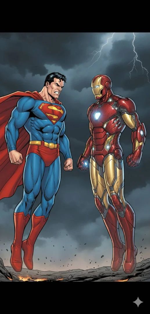 super man vs iron man