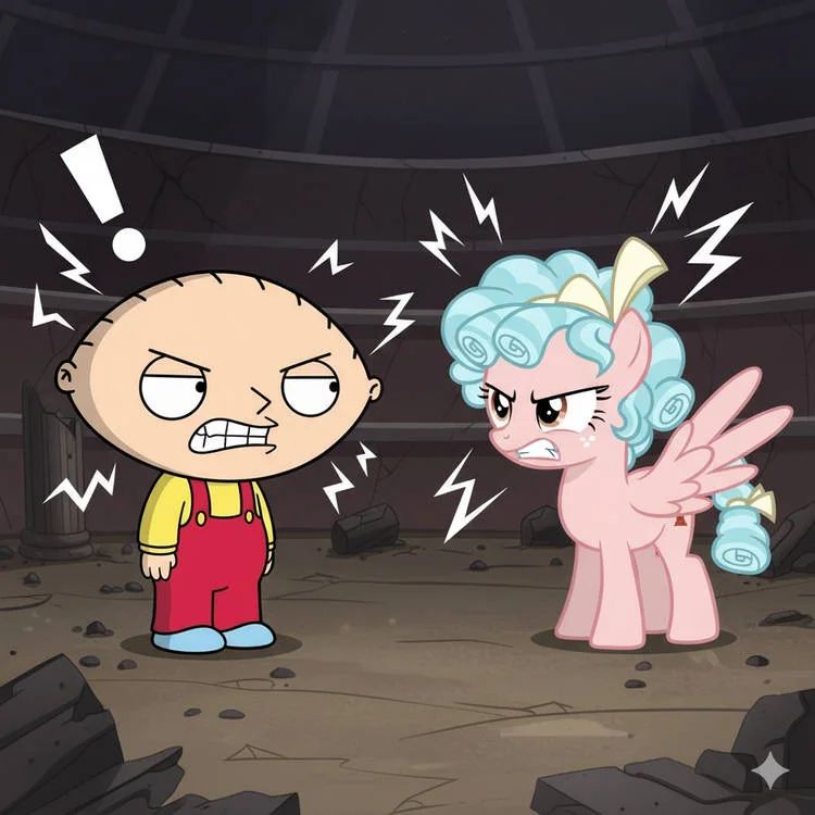 Stewie Griffin vs cozy glow