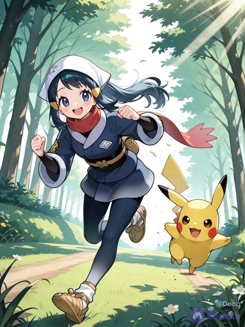 Akari and Pikachu