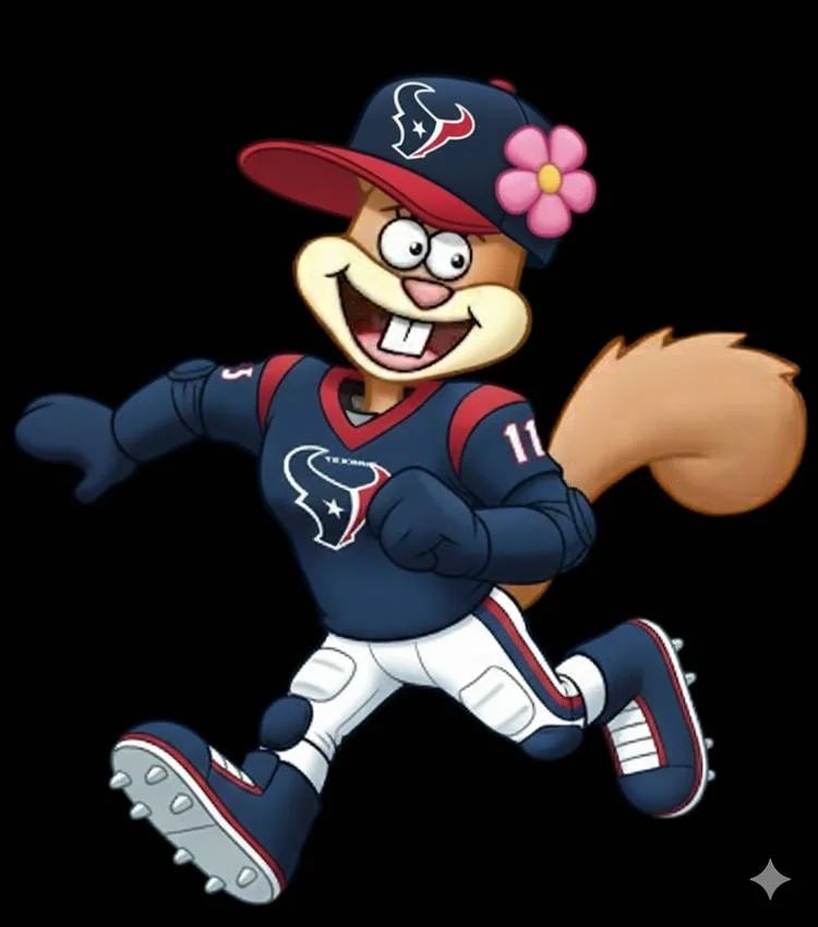 sandy cheeks in Houston Texans