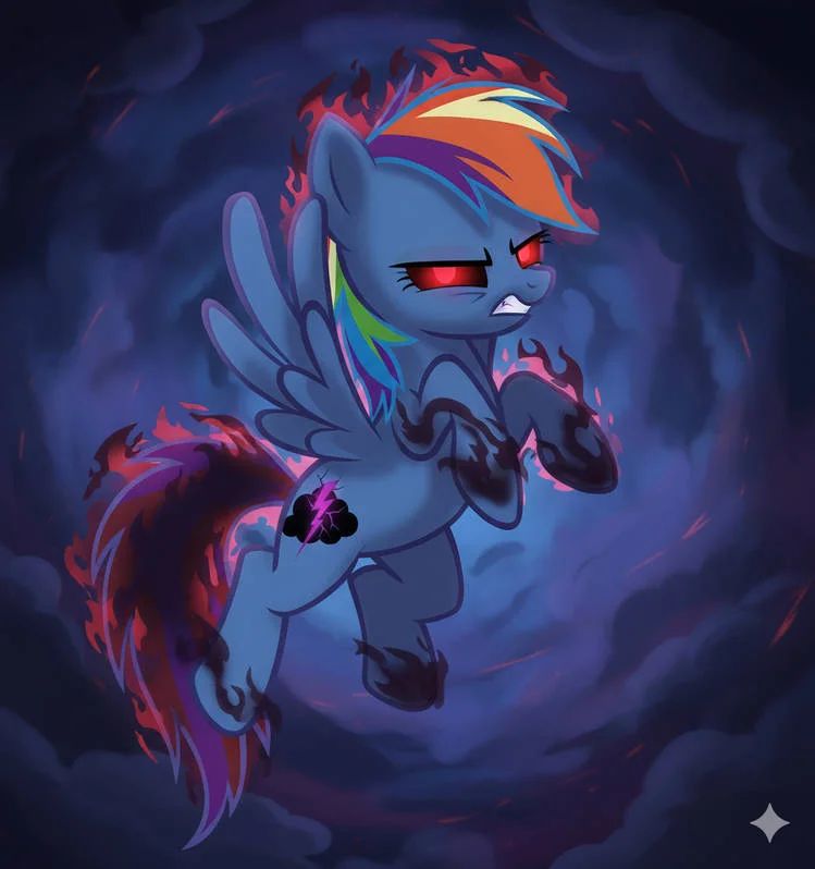 evil rainbow dash