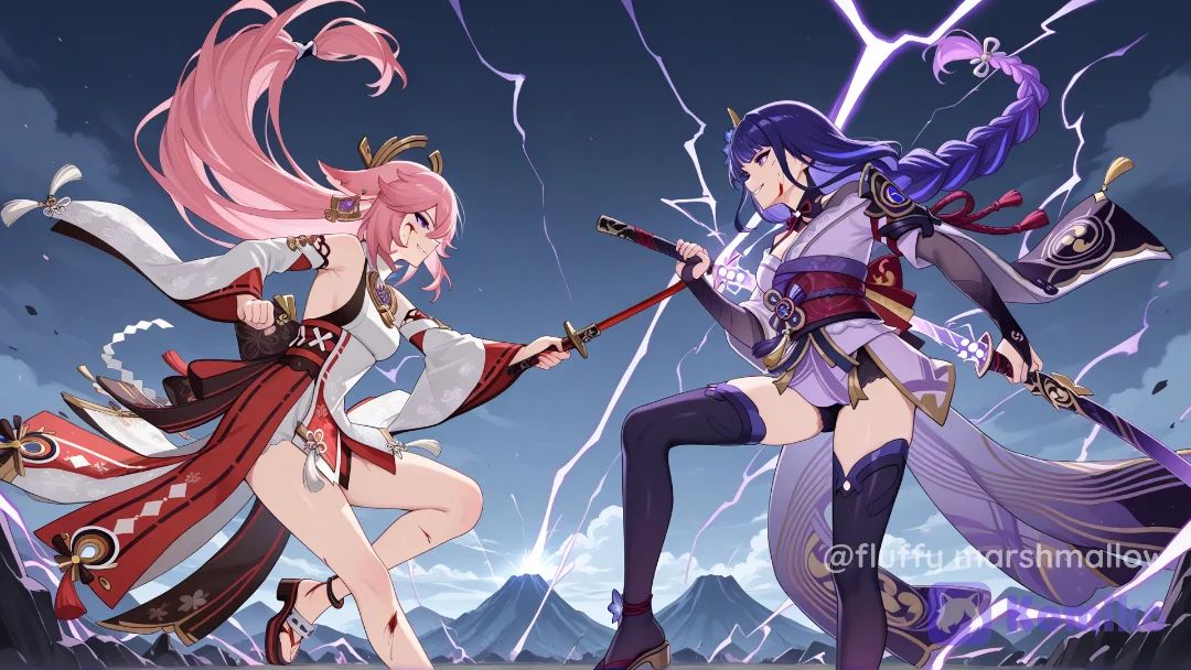 Yae miko vs reiden shogun
