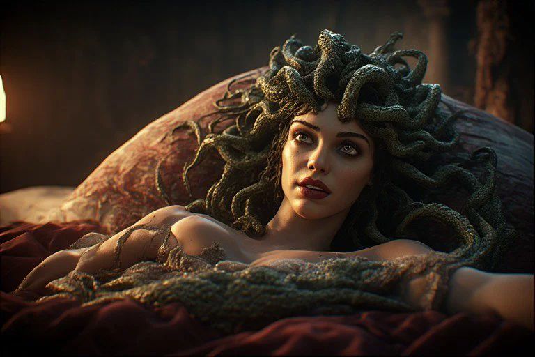 Medusa's Sultry Serpent Dreams 🐍✨