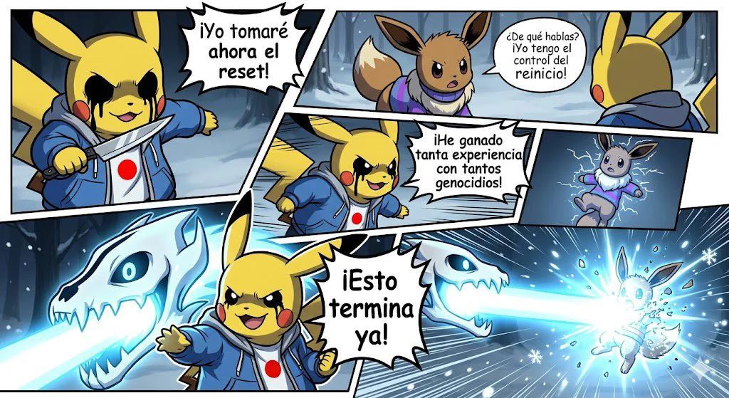 Killer Pikachu terminado con Eevee, para ser su propio genocidio