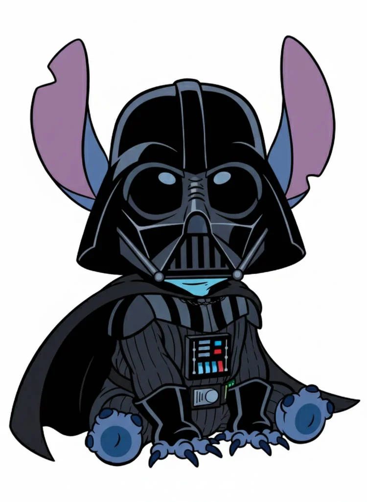 stitch as dark vader