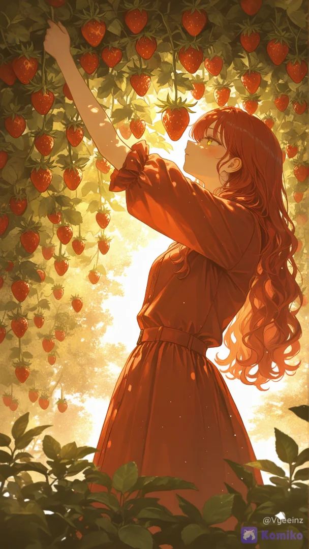 So many sweet strawberries, reminding us to savor the present moment.