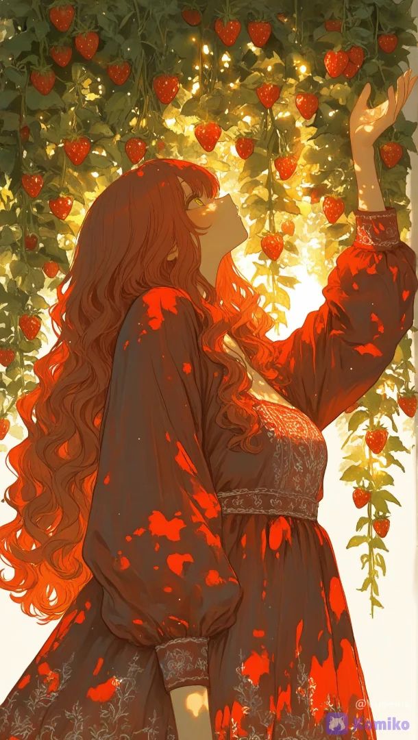 So many sweet strawberries, reminding us to savor the present moment.