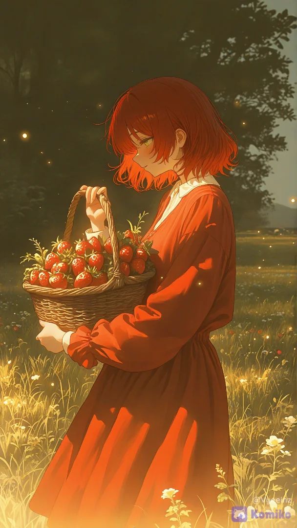 So many sweet strawberries, reminding us to savor the present moment.