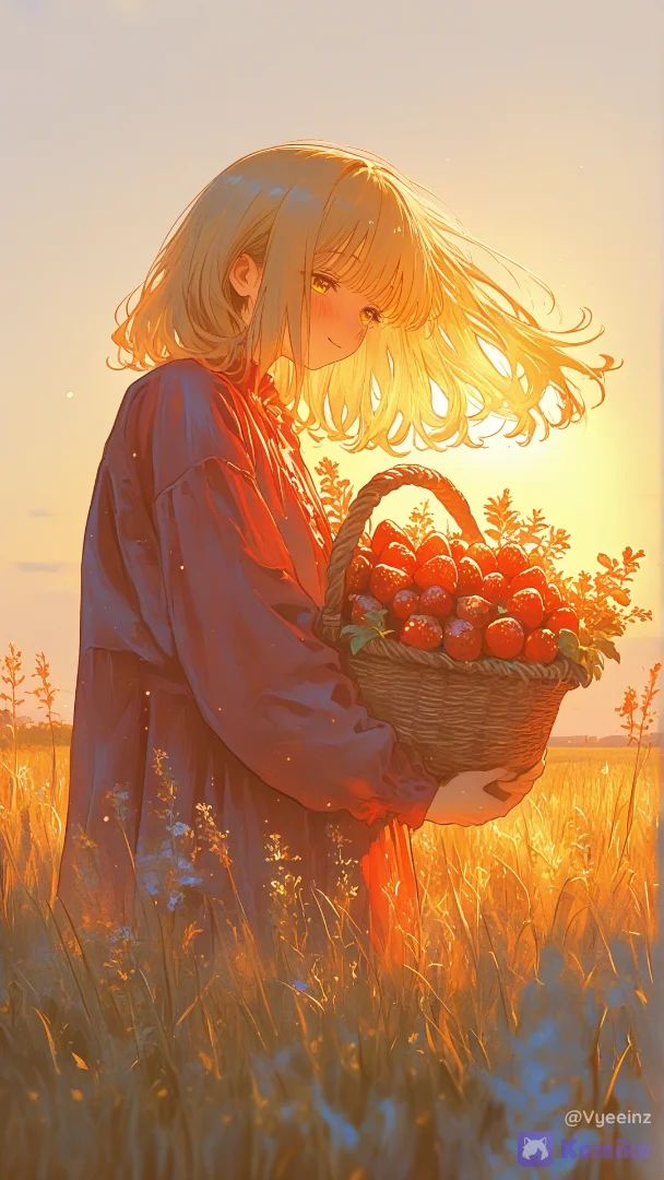 So many sweet strawberries, reminding us to savor the present moment.