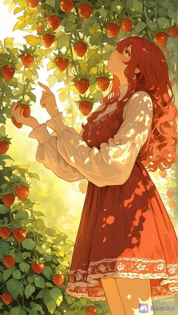 So many sweet strawberries, reminding us to savor the present moment.