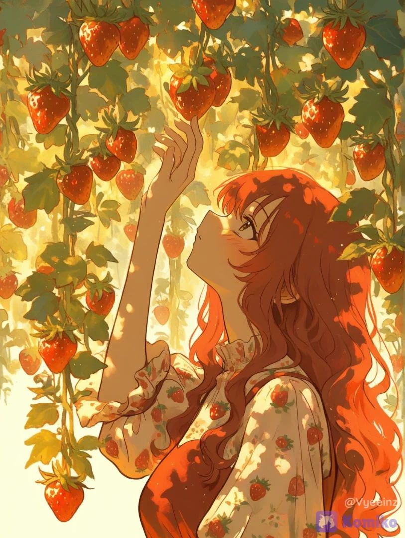 So many sweet strawberries, reminding us to savor the present moment.