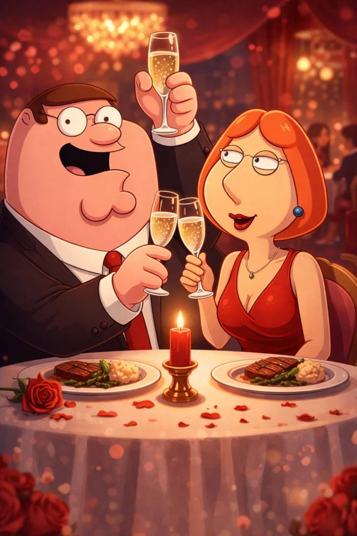 cartoon characters on dates or dubble dates