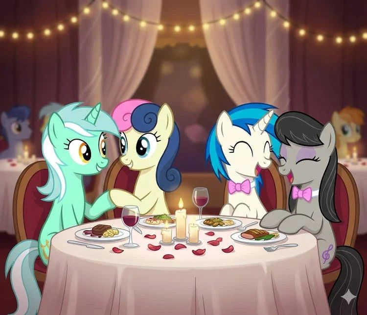 cartoon characters on dates or dubble dates