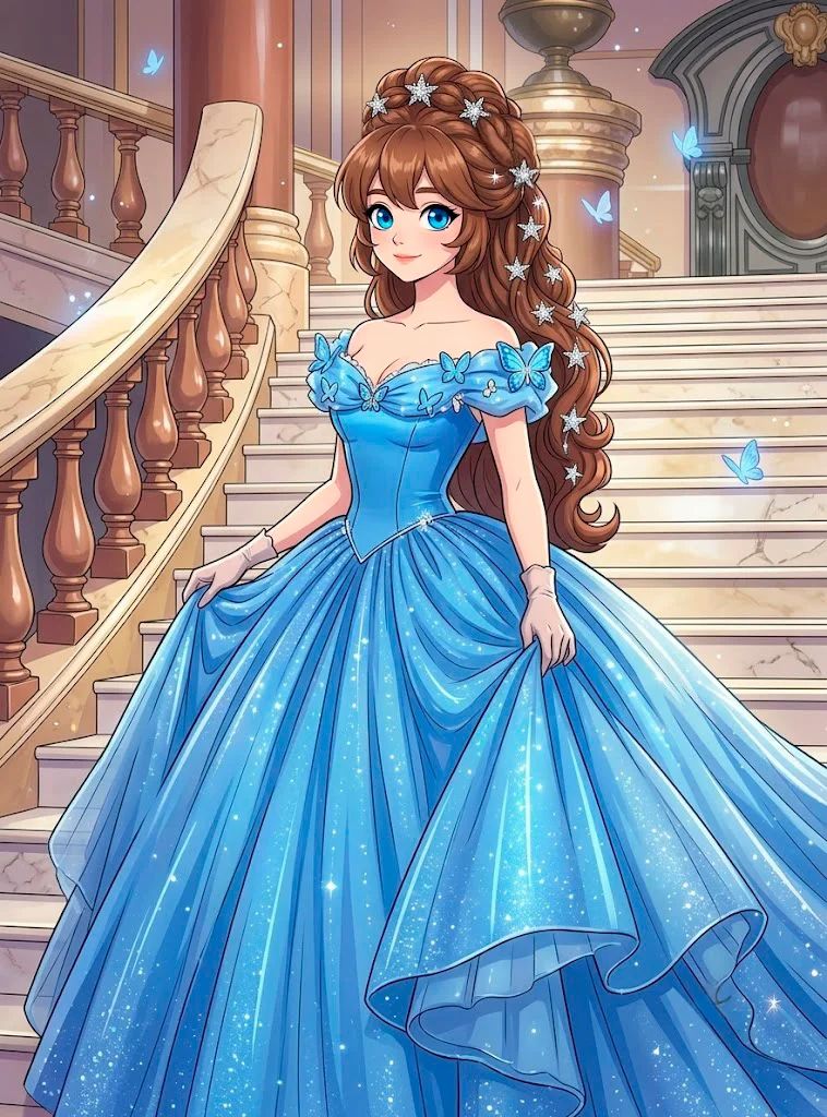 Cara in Cinderella's Ball gown