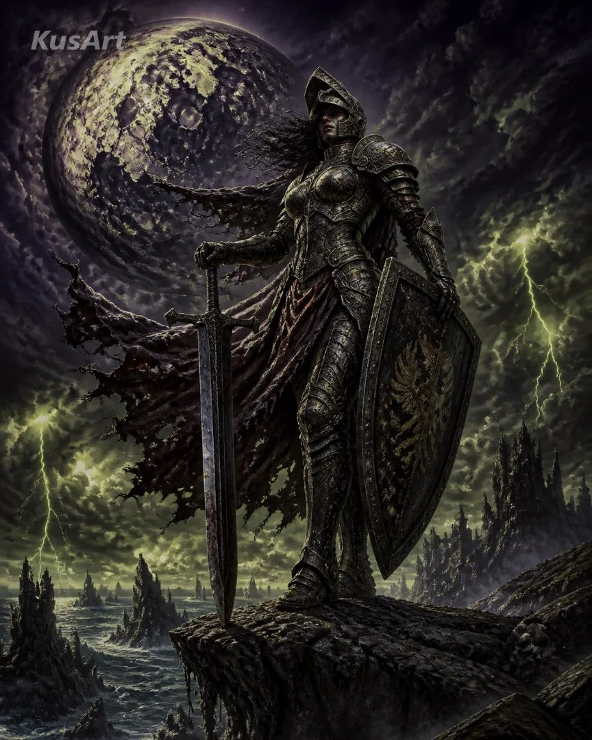 Moonlit Warrior Queen 🌕⚔️