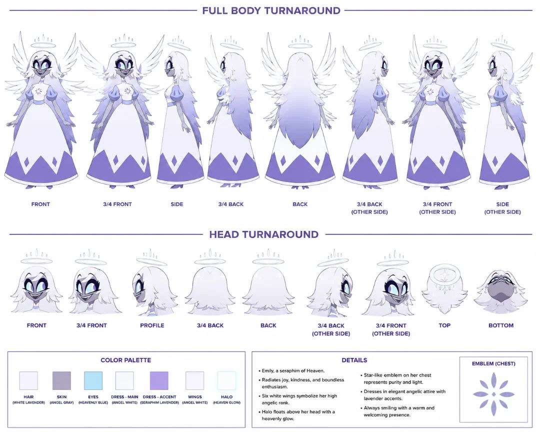Emily the seraphim character sheet