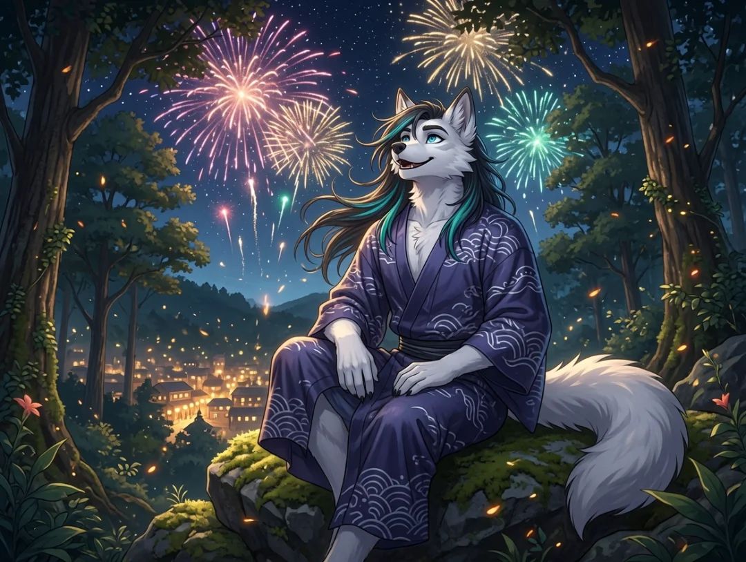 The night when the sky blooms.