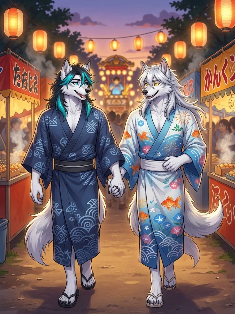 Our first walk at the festival.