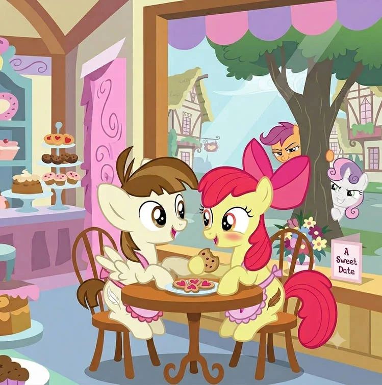 Featherweight and apple bloom on a date