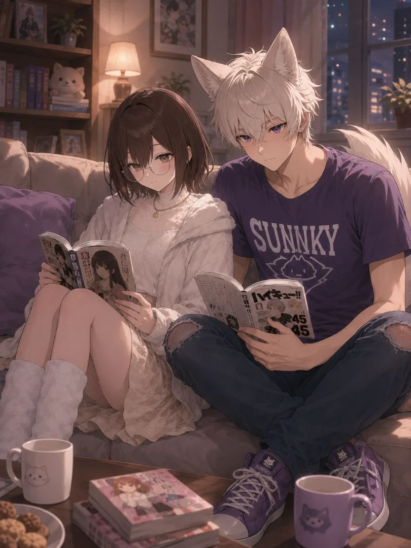 reading manga together!!