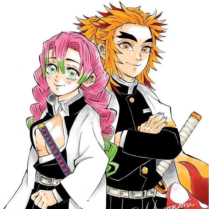 Mitsuri and Rengoku is basically me and my bf