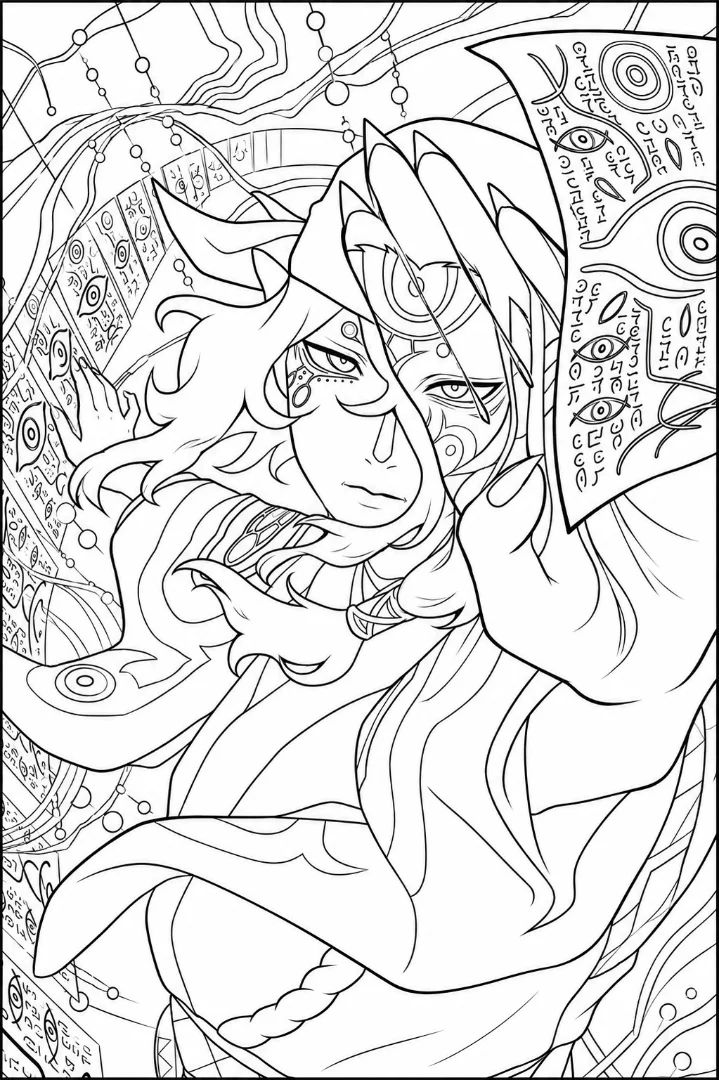 Mononoke- Kusuriuri coloring image