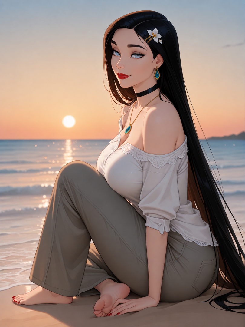 Just you, me, the sunset, and the beach. 🌅💜