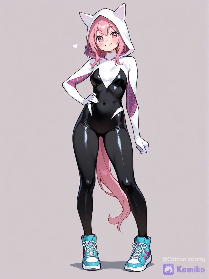 Haru urara like Spider Gwen.