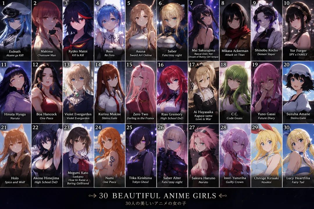 These are the prettiest girls in all anime, right everyone?