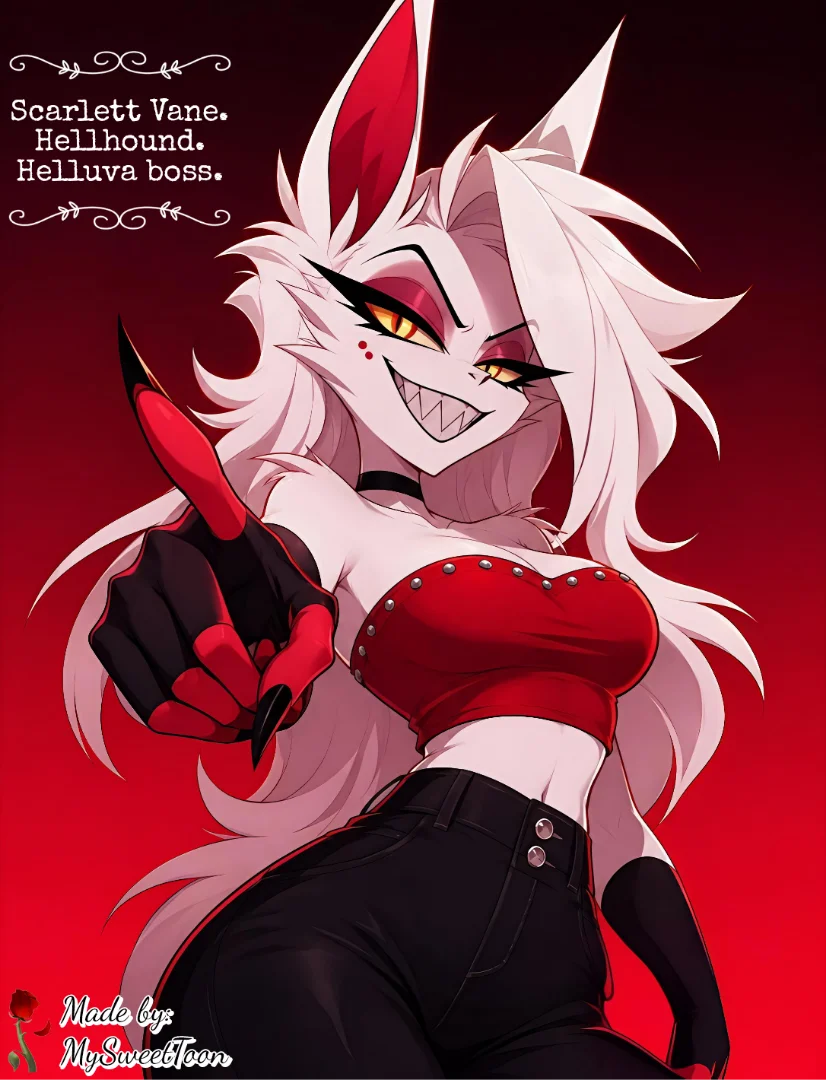 Scarlett Vane! My OC for Helluva Boss 🎀✨
