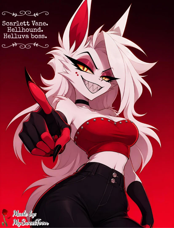 Scarlett Vane! My OC for Helluva Boss 🎀✨