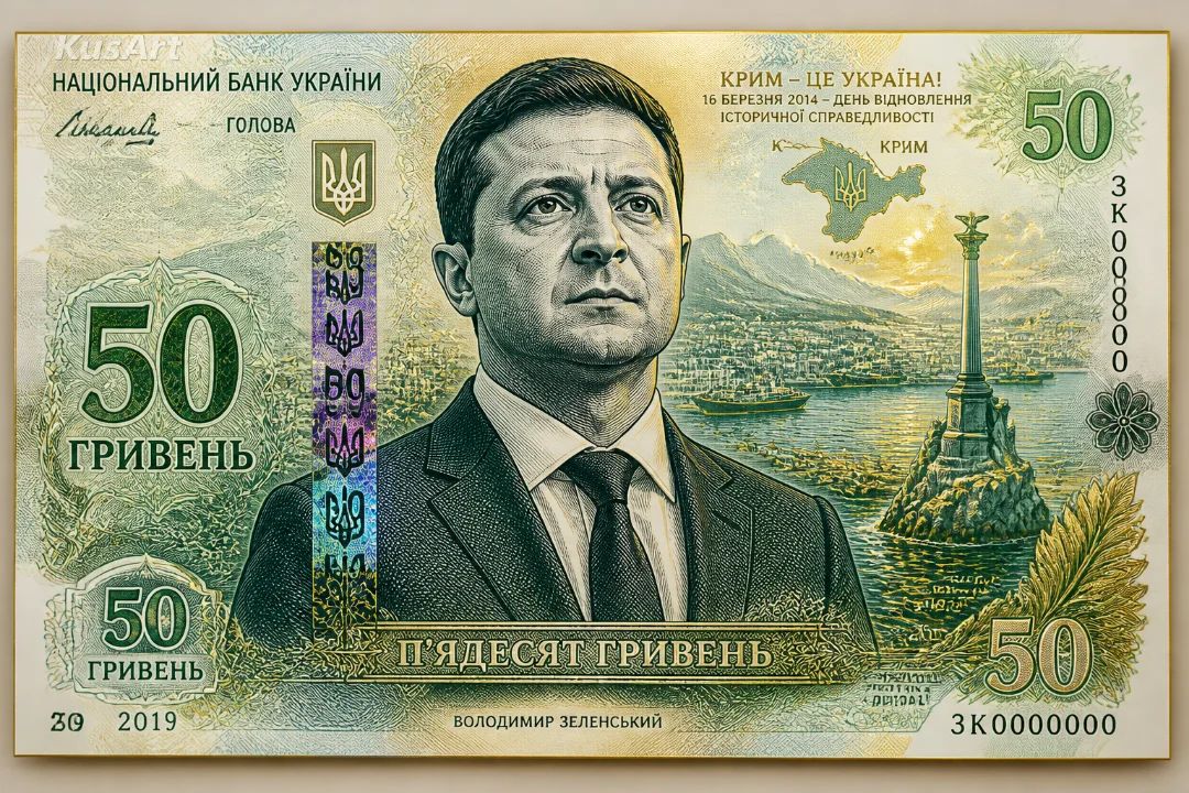 Zelenskyy 50 Hryvnia 💚✨