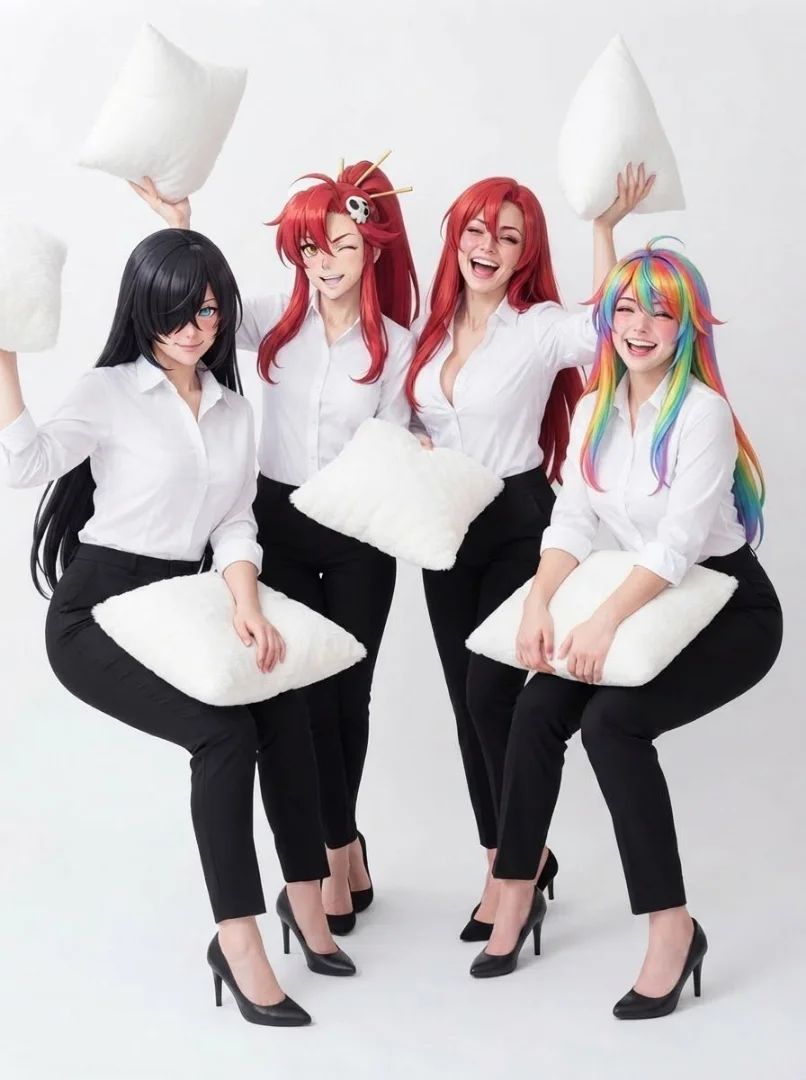 Yoko🔴, Lisara🔴, Shiro🎨 & Kan'u⚫