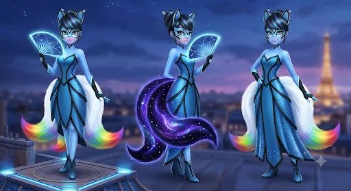 the three-tailed fox Miraculous costumes