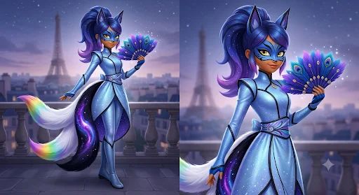 the three-tailed fox Miraculous costumes