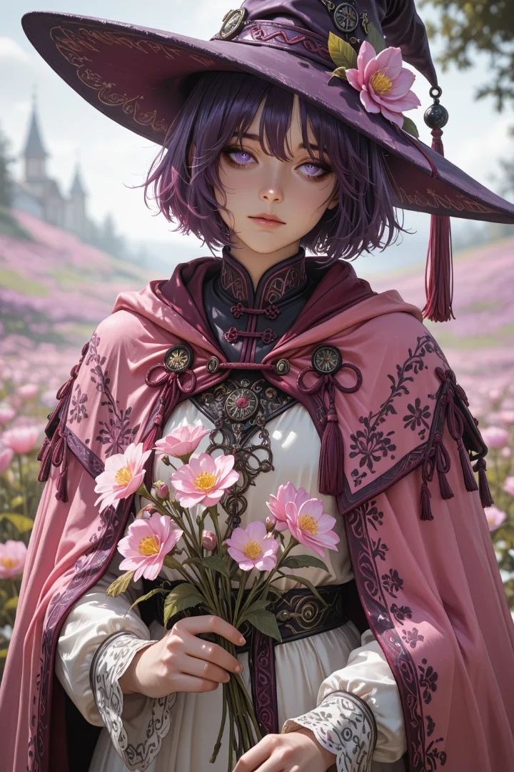 WITCH WITH FLOWERS