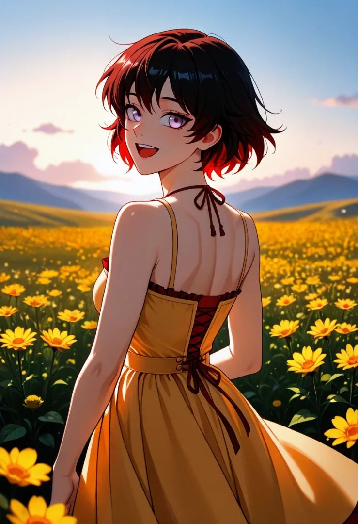 SMILING IN FIELD