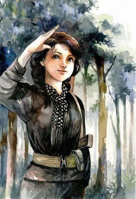 Why do we have to be strong and muscular like men?Elegance, courage and wisdom are already enough for us.