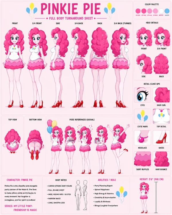 Pinkie pie character sheet