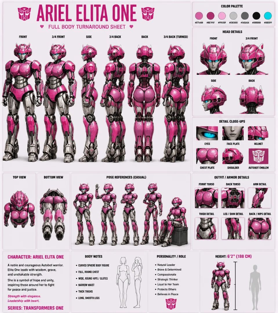 Ariel (elita one) character sheet