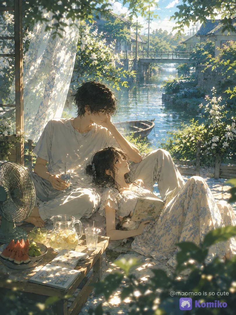 A Sun-Drenched Summer Afternoon by the Riverside