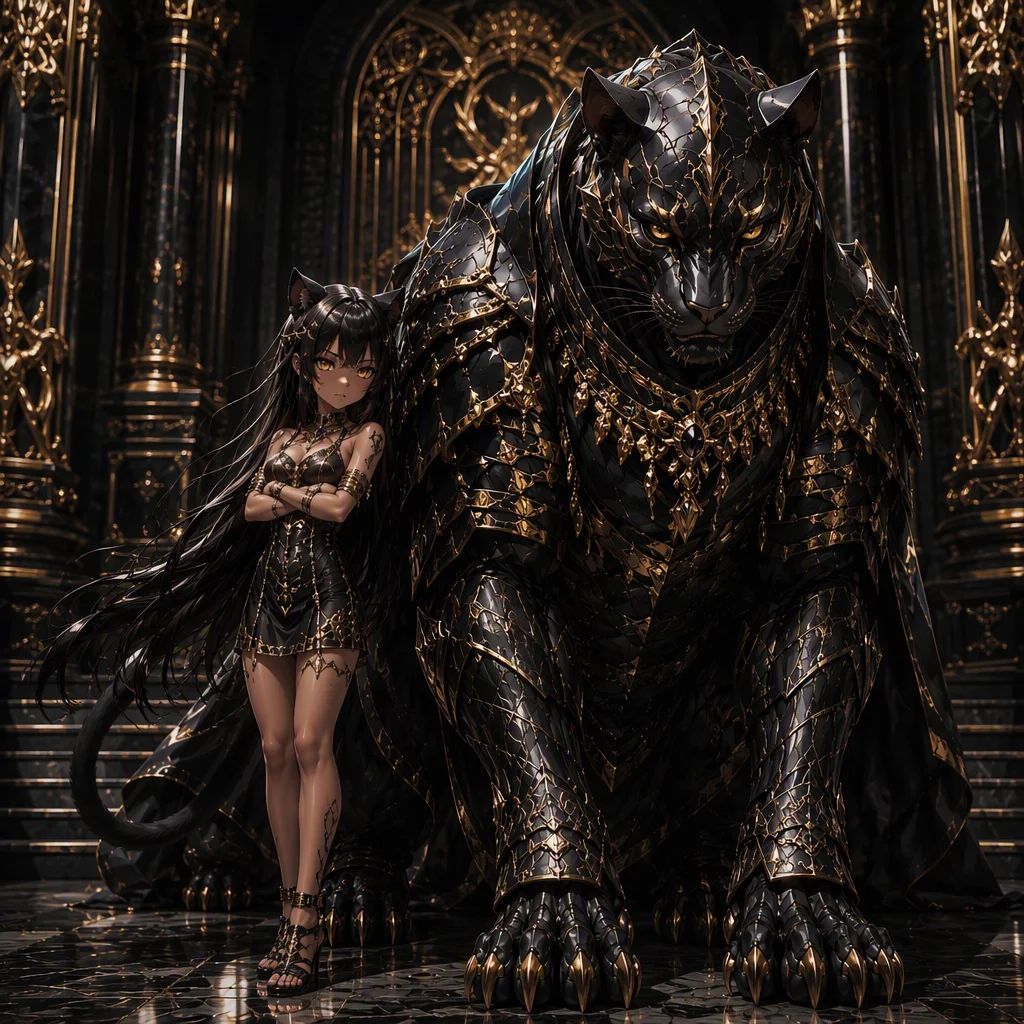Zira the panther and her guardian Karak