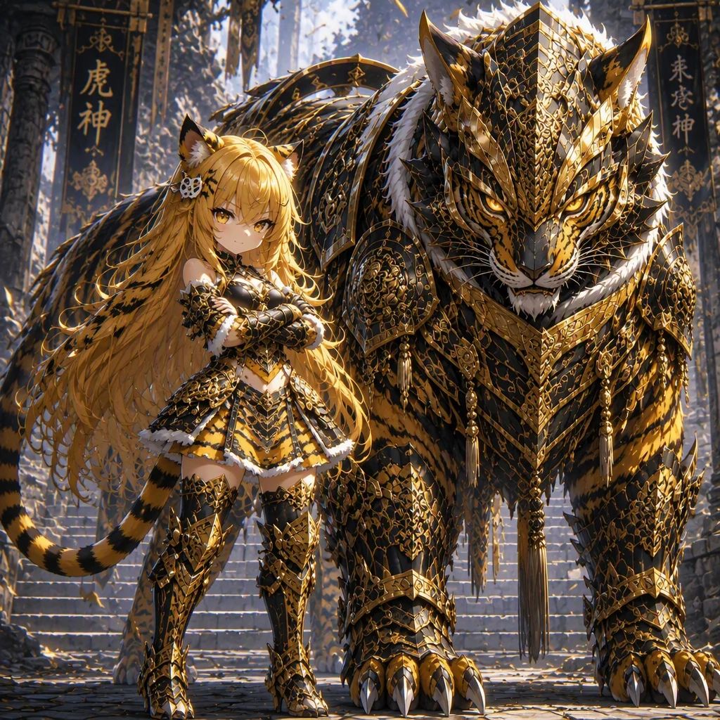 Rinshou the tiger and his guardian Ashura-Gou