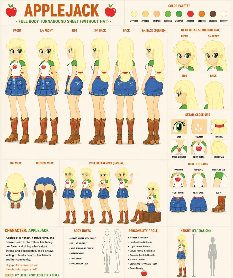 Applejack character sheet