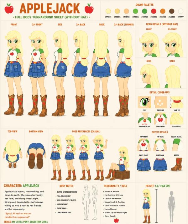 Applejack character sheet